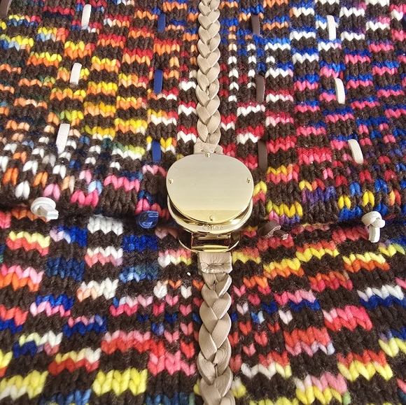 Chloé Penelope Large Braided Wool Leather Shoulder Bag Multicolor - Picture 10 of 14